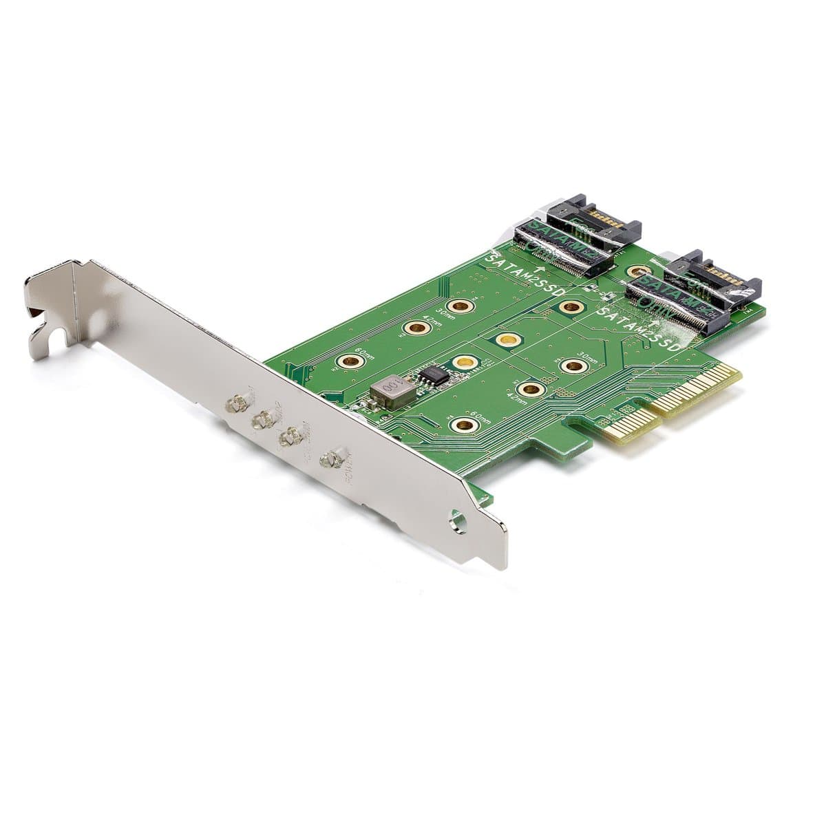 StarTech M.2 SSD Adapter, 3-Port PCIe Card, PCIe 3.0, 6 Gbit/s