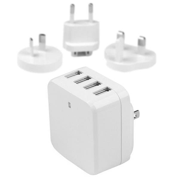 StarTech 4-Port USB Wall Charger, International Travel, 34W 6.8A, 5V