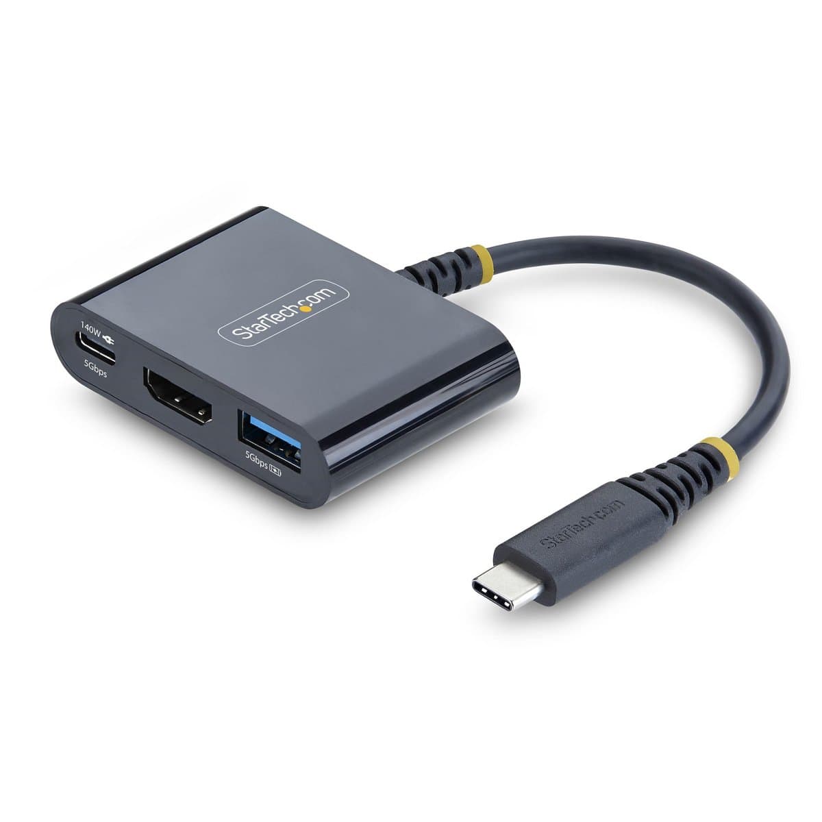 StarTech USB-C to HDMI Hub, 4K, 60Hz, USB 5Gbps, 140W PD