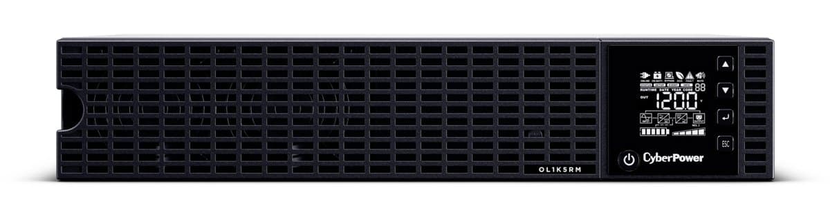 CyberPower OL1K5RM Online UPS, 1500VA/1200W, 2U Rackmount, NEMA 5-15P