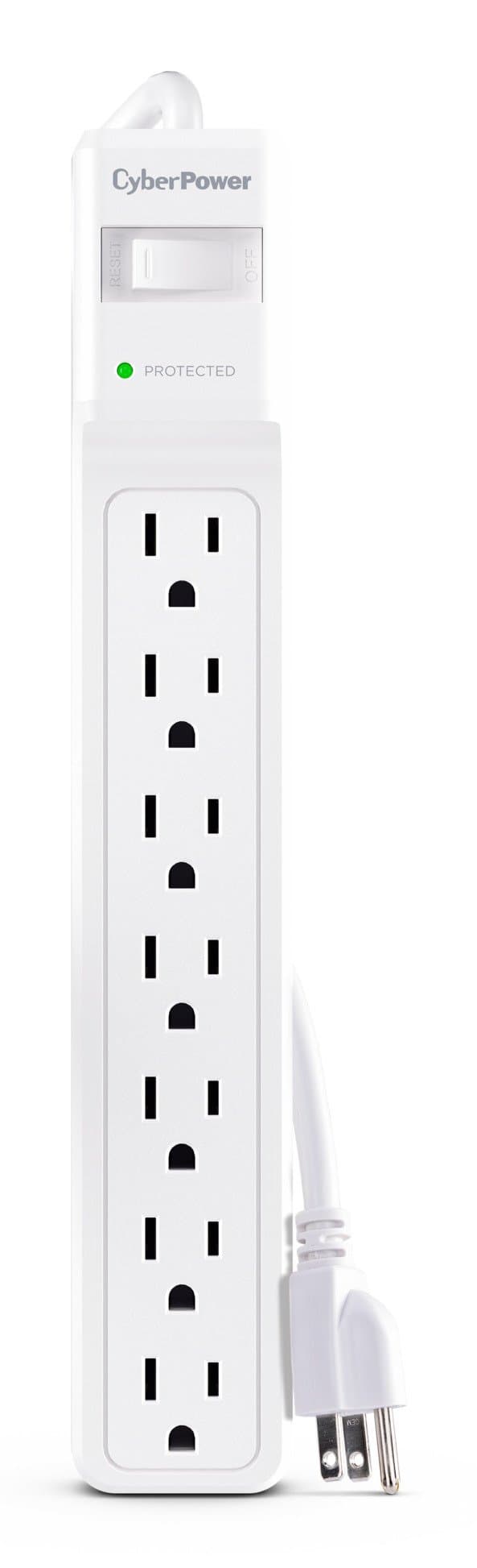 Cyberpower Csb706w Surge 7OL 1500J 6 Cord White