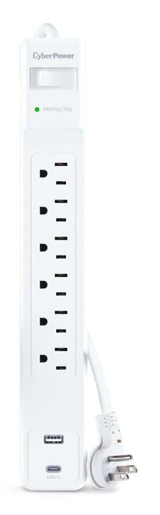 Cyberpower Csp604ucw Surge 1500J 4 Cord USB-Ac White