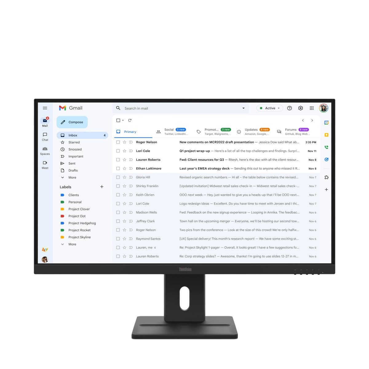 Lenovo ThinkVision E27-40, 27" 1920×1080 Full HD LED, 6ms Response, VESA Mount