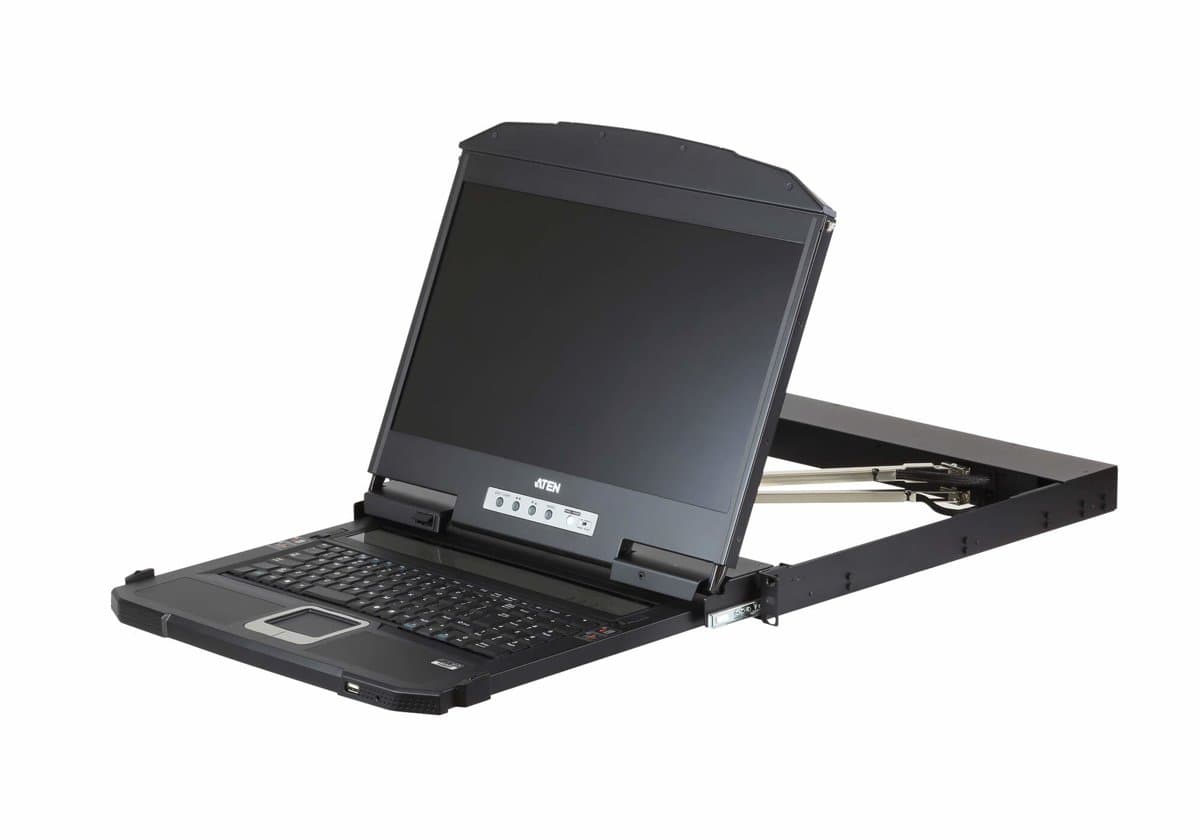 ATEN CL3800NW Short-Depth LCD Console, 18.5" Full HD, DVI/HDMI/VGA, USB