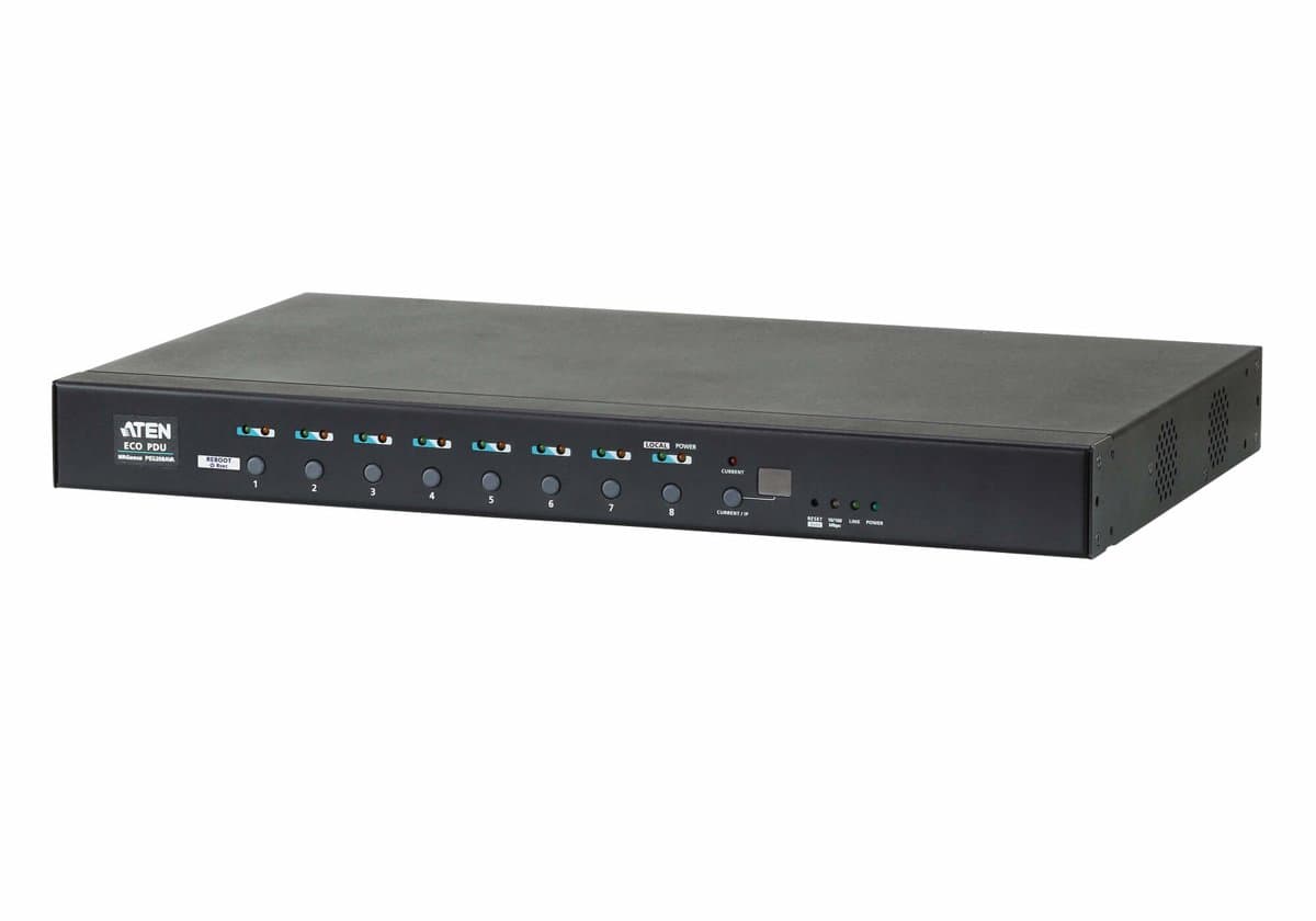 ATEN 1U Metered PDU, 8× NEMA 5-20R Outlets, 20A 100-120V, 3m Cable