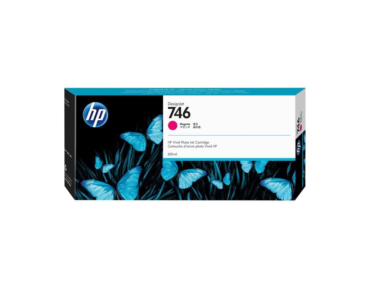 HP 746 Magenta DesignJet Ink, 300ml, Thermal Inkjet, Z6/Z9 Compatible