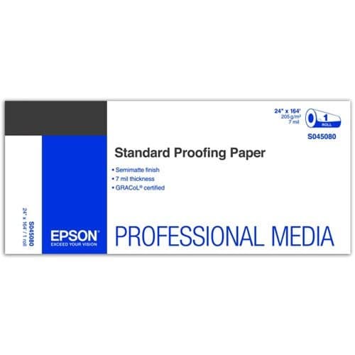 Epson Standard Proofing Paper, 24in Width, 205g/m² Weight, Semi-Matte, Inkjet