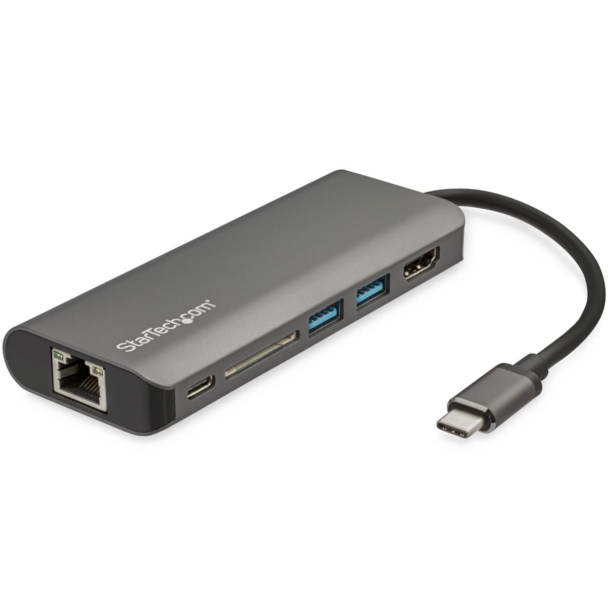 StarTech USB-C Mini Dock, 4K HDMI, 2× USB-A, USB-C, SD, GbE, 60 W PD
