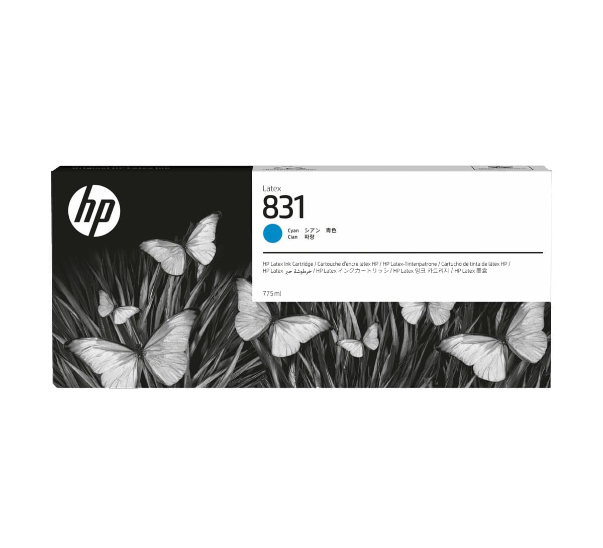HP 831A, Cyan Latex Ink Cartridge, 775 ml, Thermal Inkjet