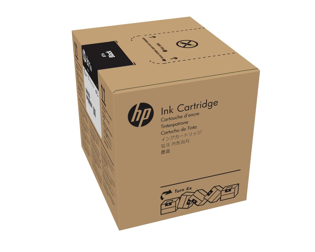 HP 871A 3-Liter Black Latex Ink Cartridge, Thermal Inkjet, HP Latex 370/360 Compatible
