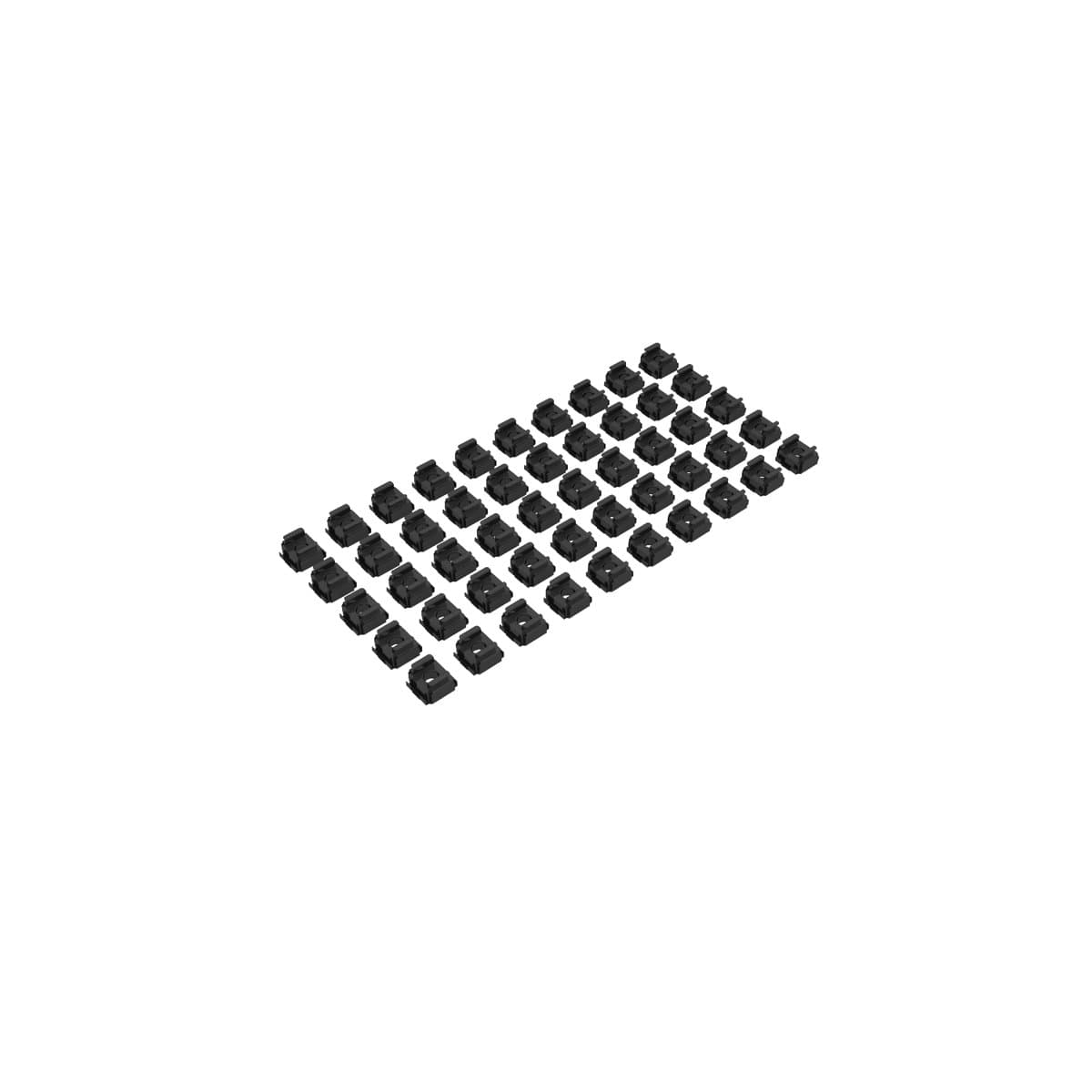 Vertiv M6 Cage Nuts and Washers Kit, 50-Piece, Metal, Black