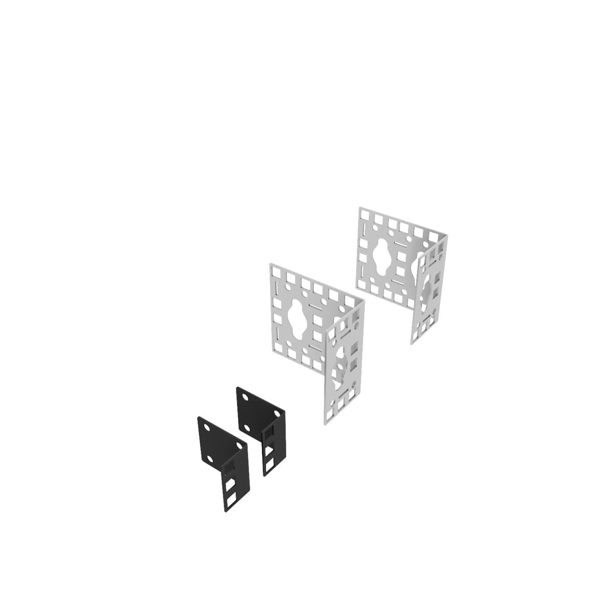Vertiv VRA5004, Zero U Mounting Bracket, Metal, Black/Silver, 2 Pack