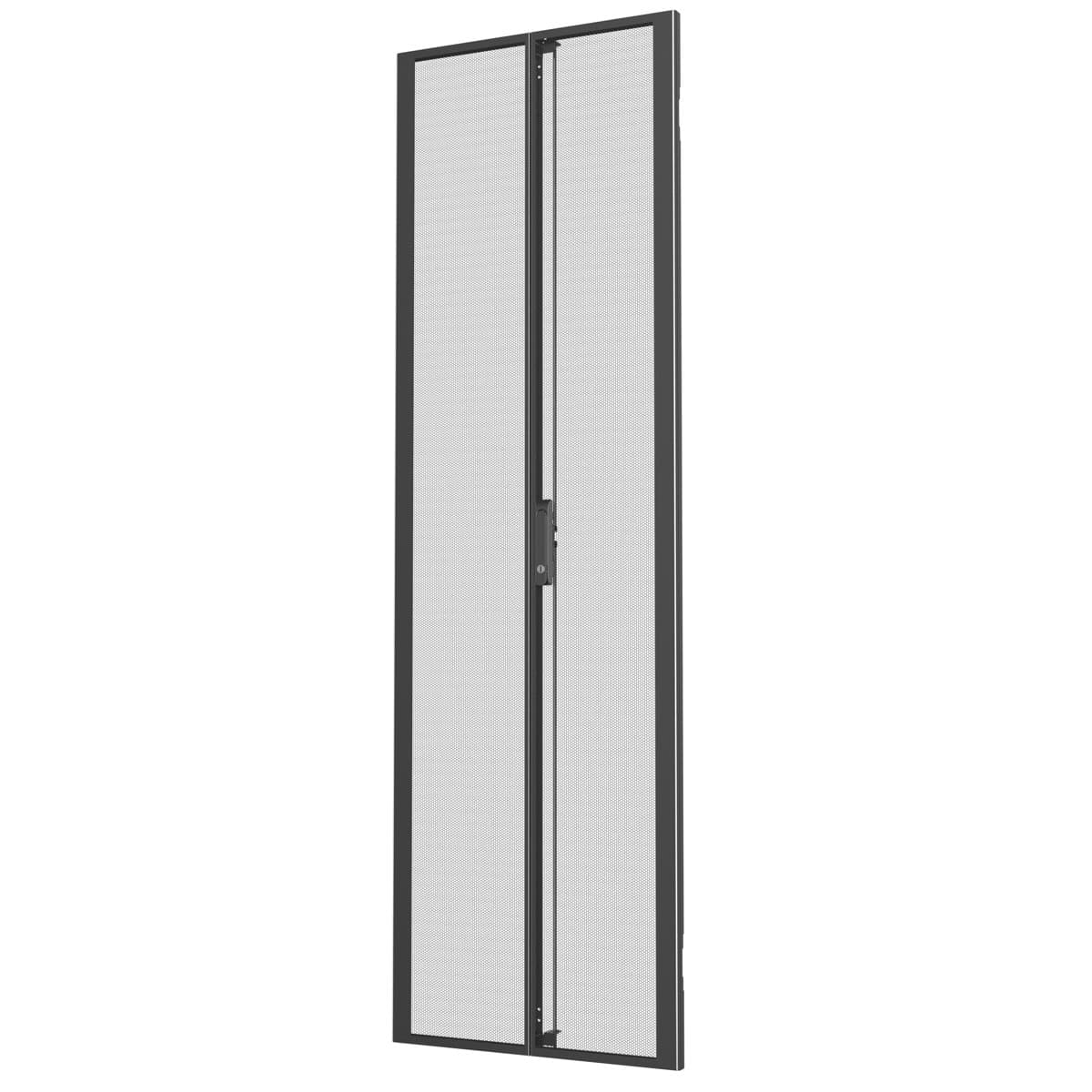 Vertiv VR 42UX800 Split Perforate Door, Metal, Black, 2 pc, 77% Perforated