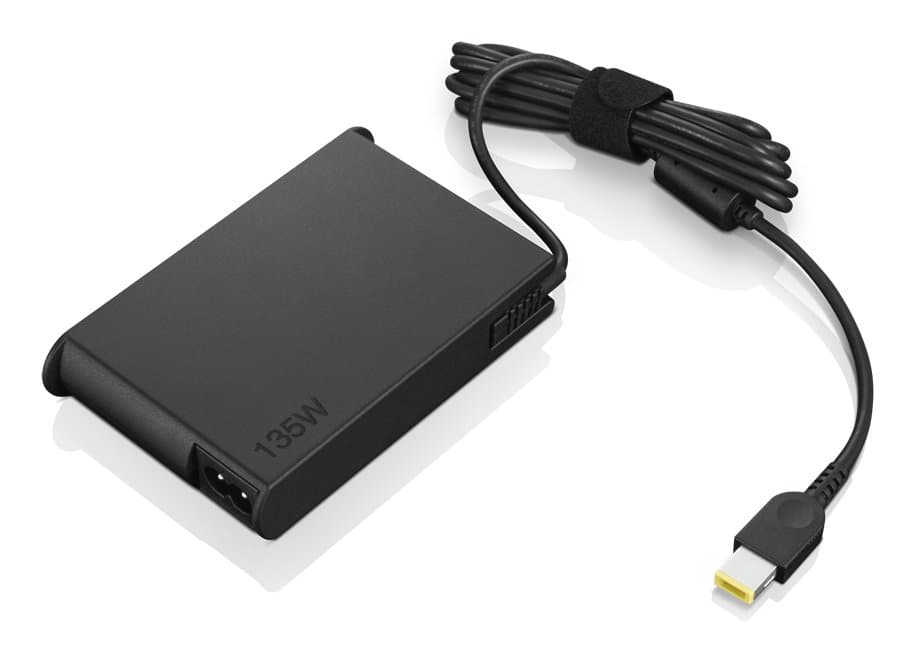Lenovo Slim 135W AC Adapter, 20V Output, 100-240V Input, 1-Year Warranty