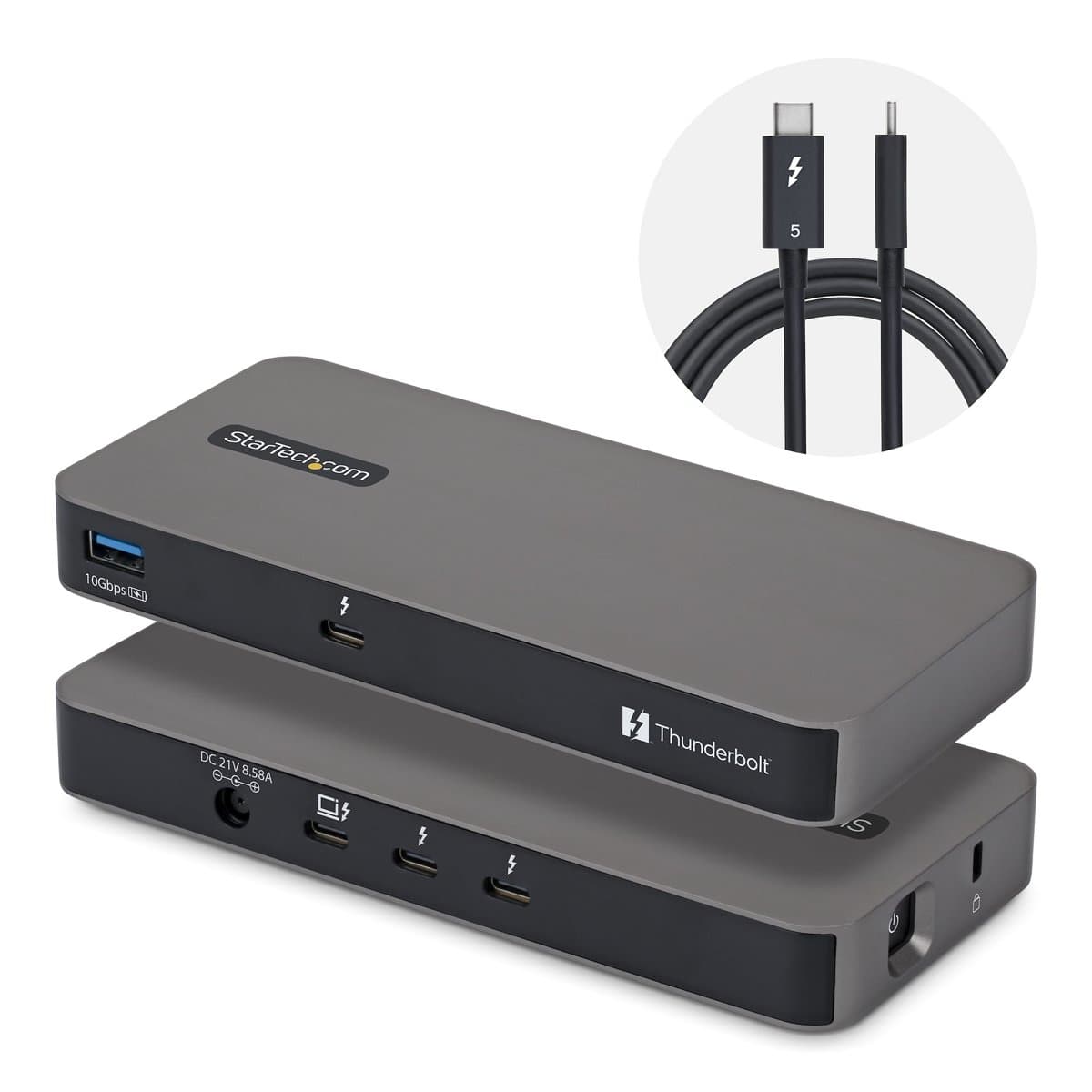 StarTech.com 4-Port Thunderbolt 5 Hub - With Thunderbolt Share KVM