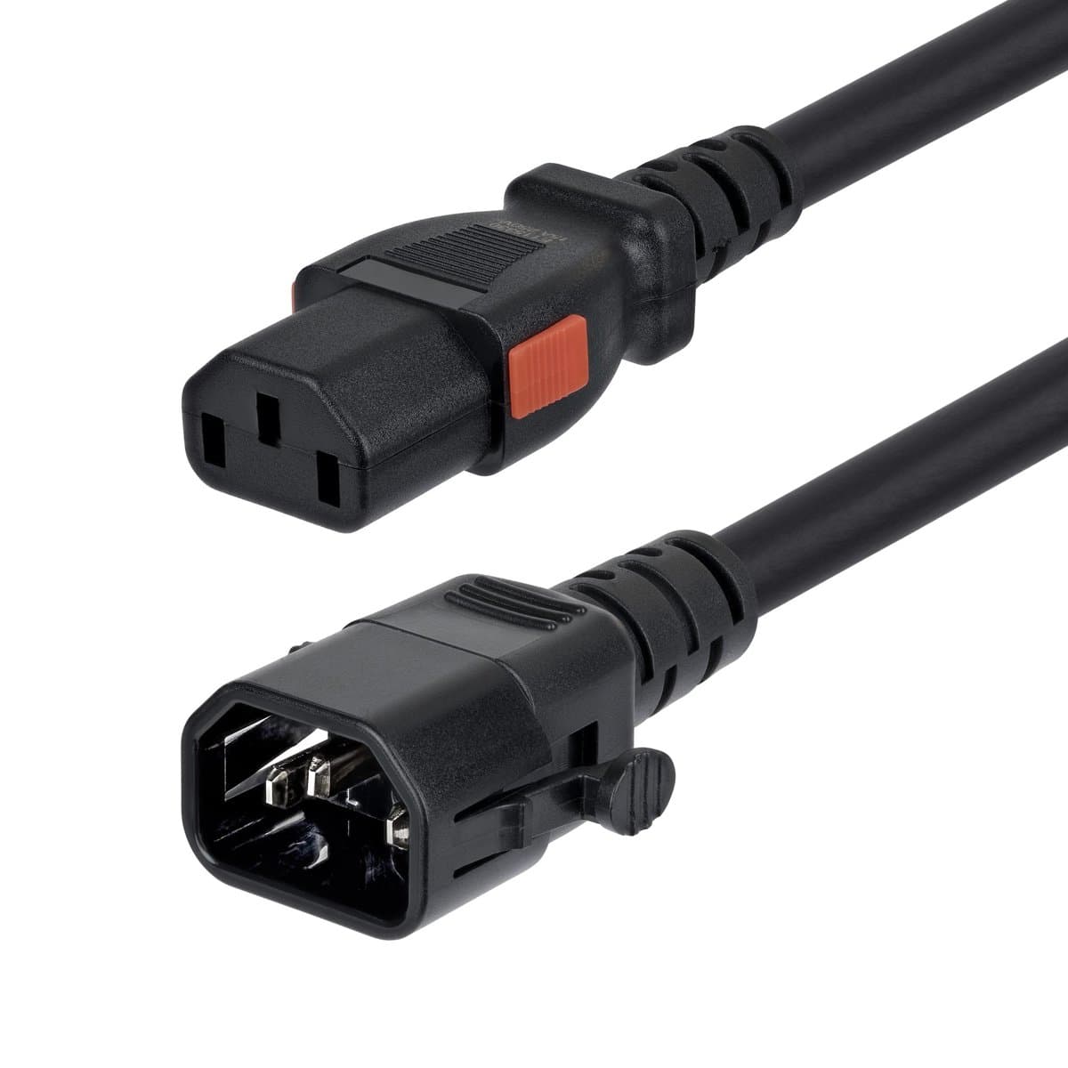 StarTech.com 10ft Heavy Duty Power Cord TAA Locking C14 To C13 Extension Cord