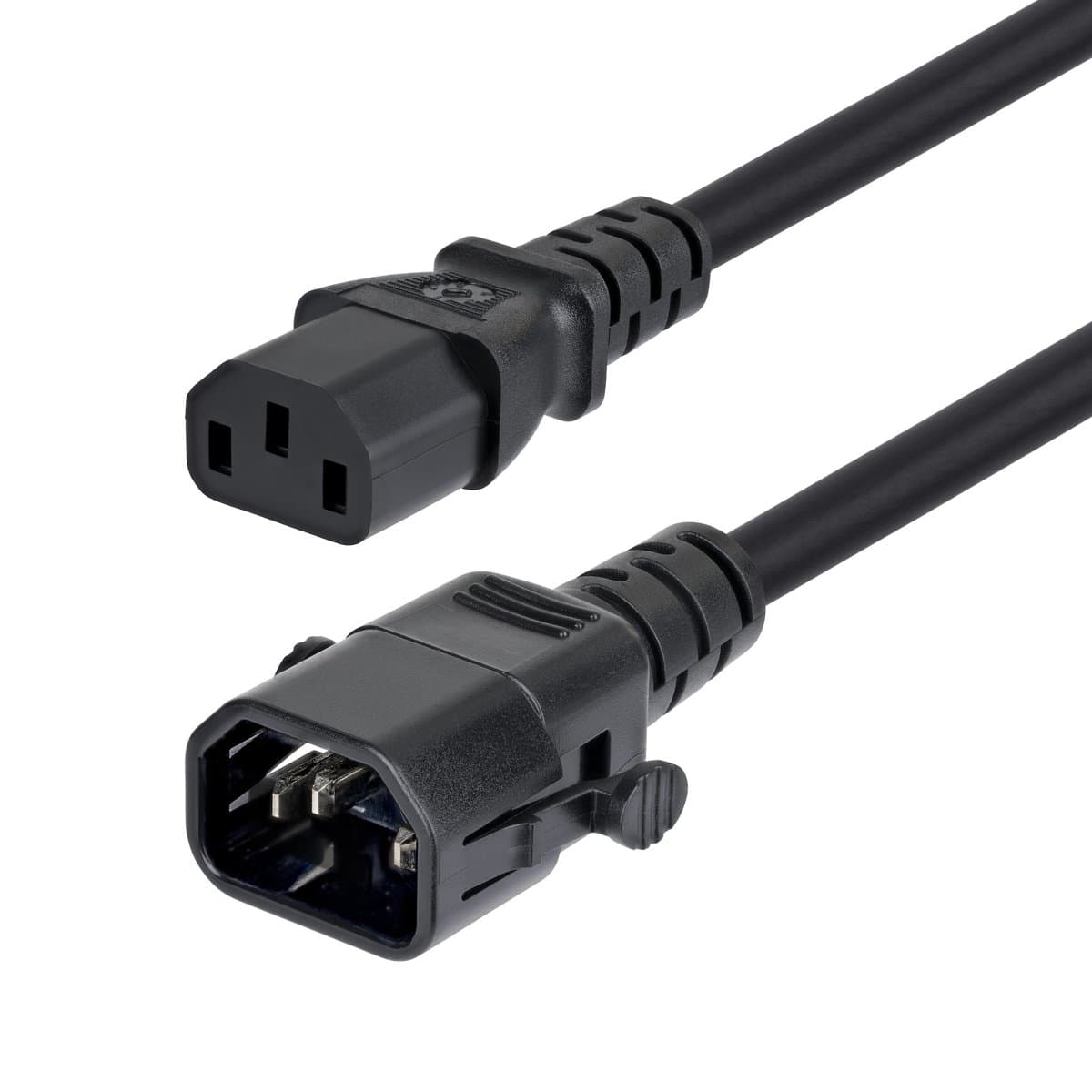 StarTech.com 10ft Power Extension Cord TAA Locking C14 To C13 Extension Cord