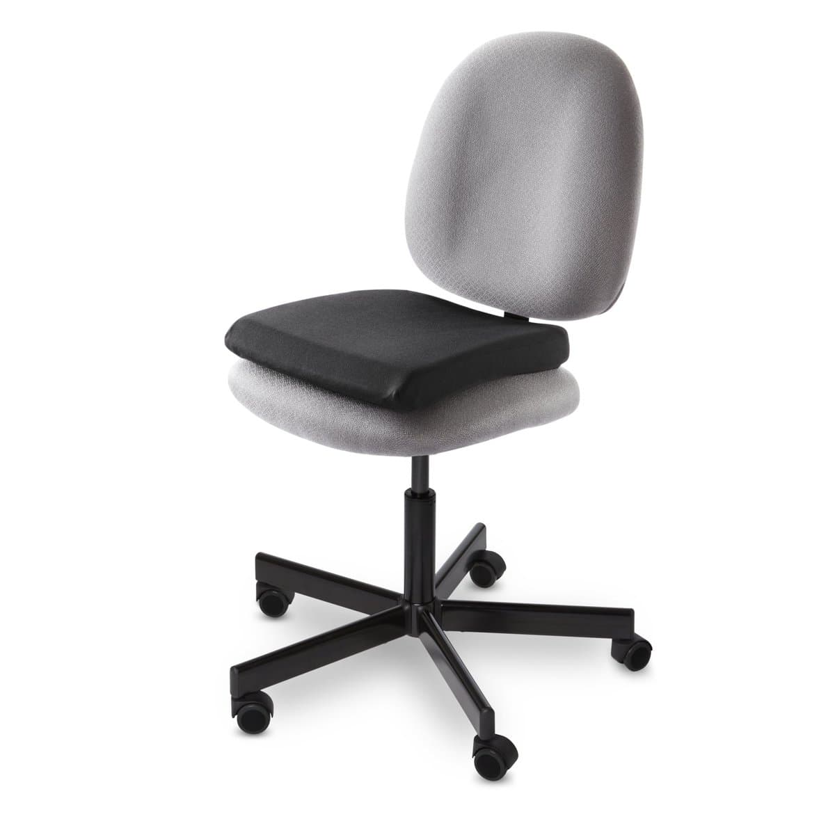 Kensington Visco Elastic Memory Foam Seat Cushion, Black, Rectangle