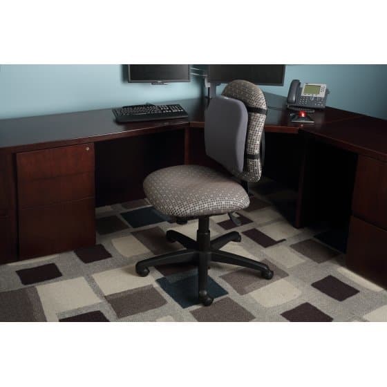 Kensington Memory Foam Back Rest, 16"L × 12"W, Black, Washable Cover