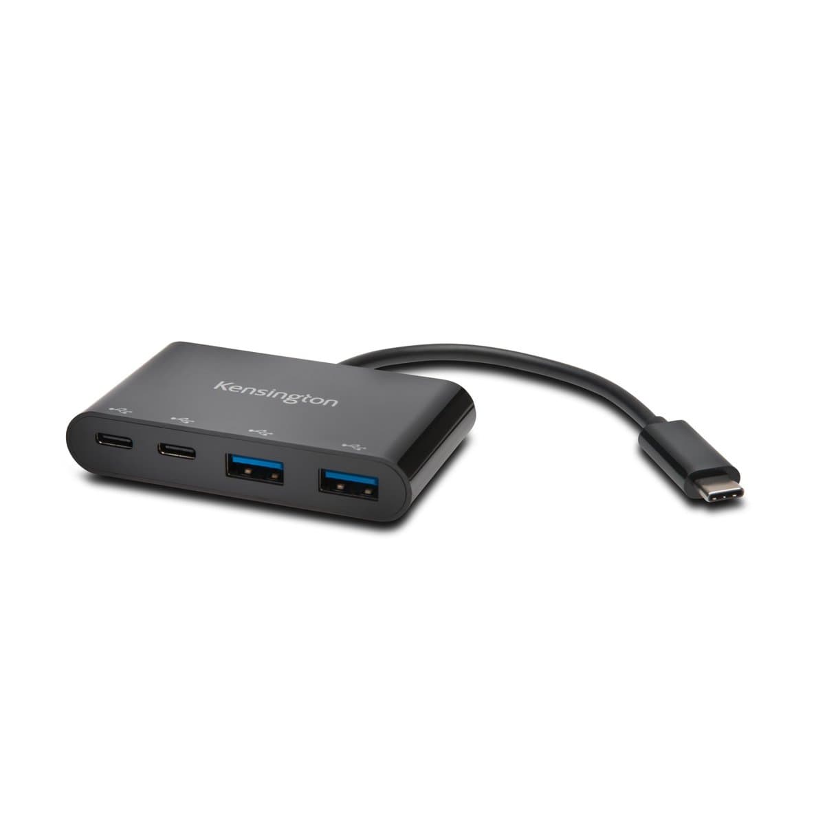Kensington CH1000 USB-C 4-Port Hub, USB 3.2 Gen 1, 5 Gbps, Black