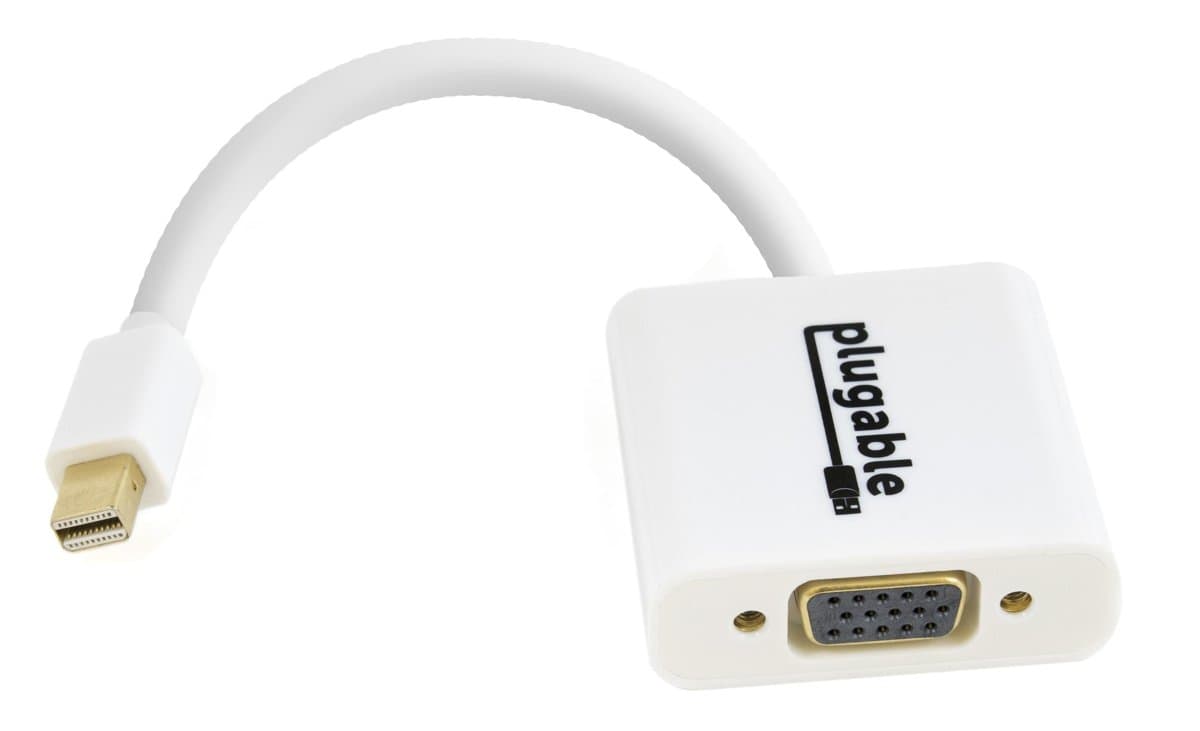 Plugable MDPM-VGAF, Mini DP to VGA Adapter, 1920x1200, 60Hz