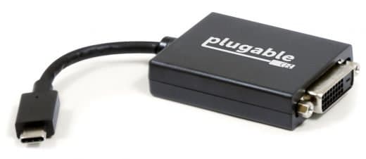 Plugable USBC-DVI, USB-C to DVI Adapter, 1920×1200, Driverless