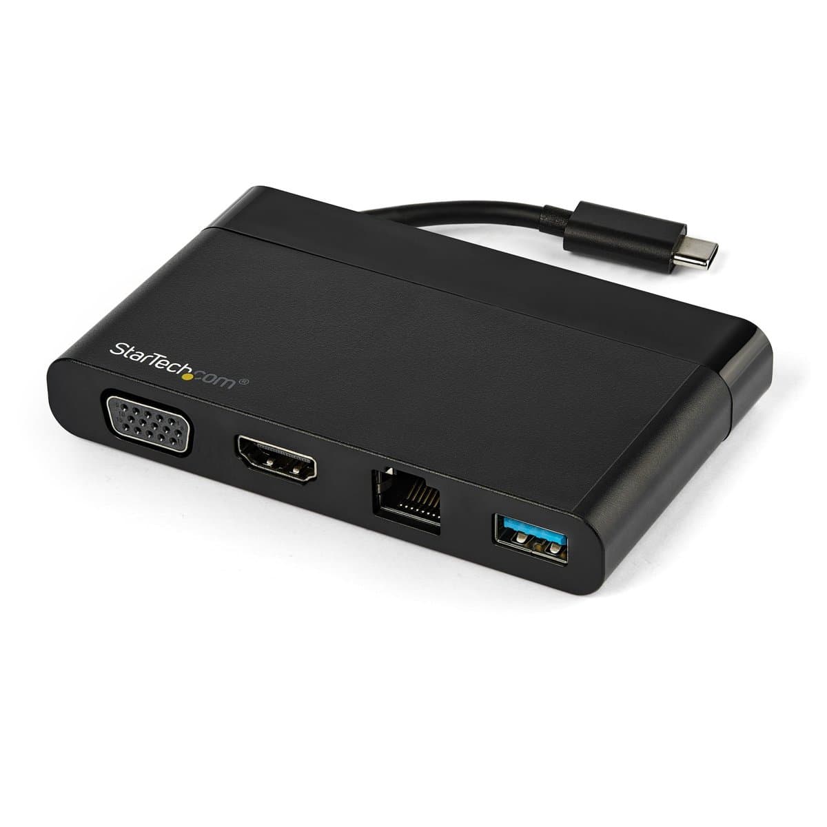 StarTech USB-C Multiport Adapter, 4K HDMI, 1080p VGA, Gigabit
