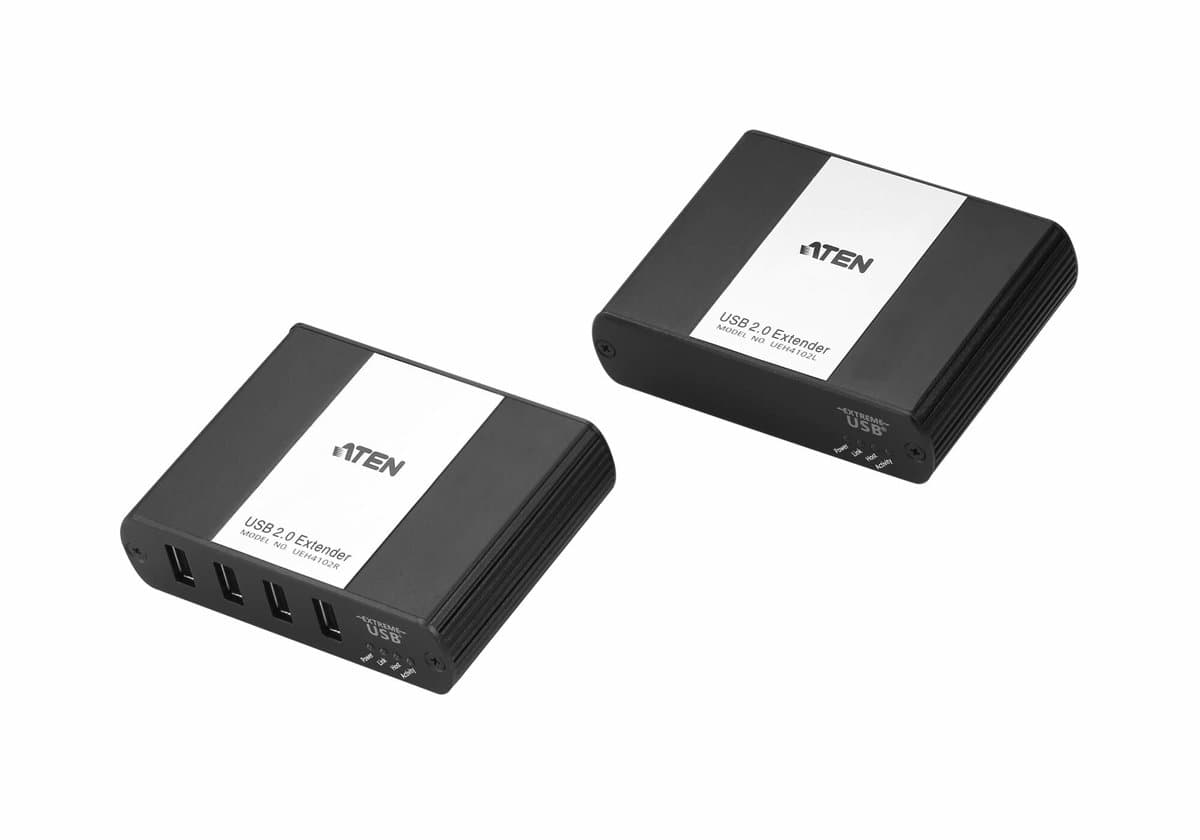 ATEN UEH4102 4-Port USB 2.0 LAN Extender, 480 Mbps, 100m, Cat5e/6/7