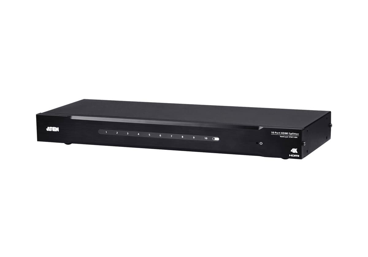 ATEN VS0110HA 10-Port 4K HDMI Splitter, 340 MHz, 15 m, 5V, HDCP