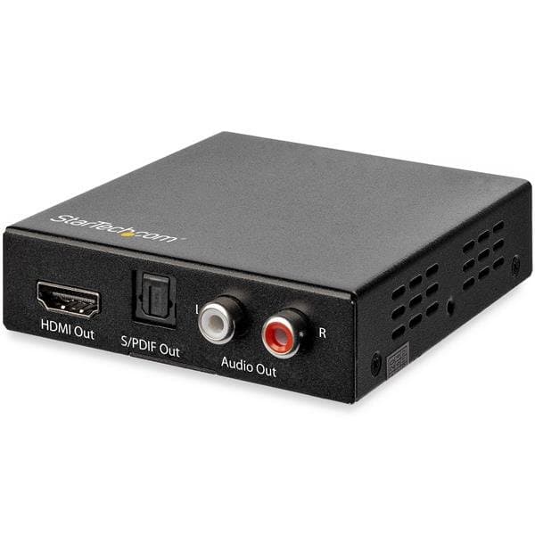 StarTech 4K HDMI Audio Extractor, 60Hz, 5.1 Channels, SPDIF/Toslink/RCA Output