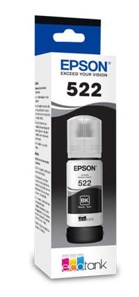 Epson T522 Black Ink Bottle, Original, For ET Series Printers