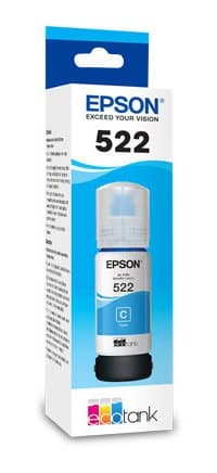 Epson T522 Ink Cyan Ink Bottle