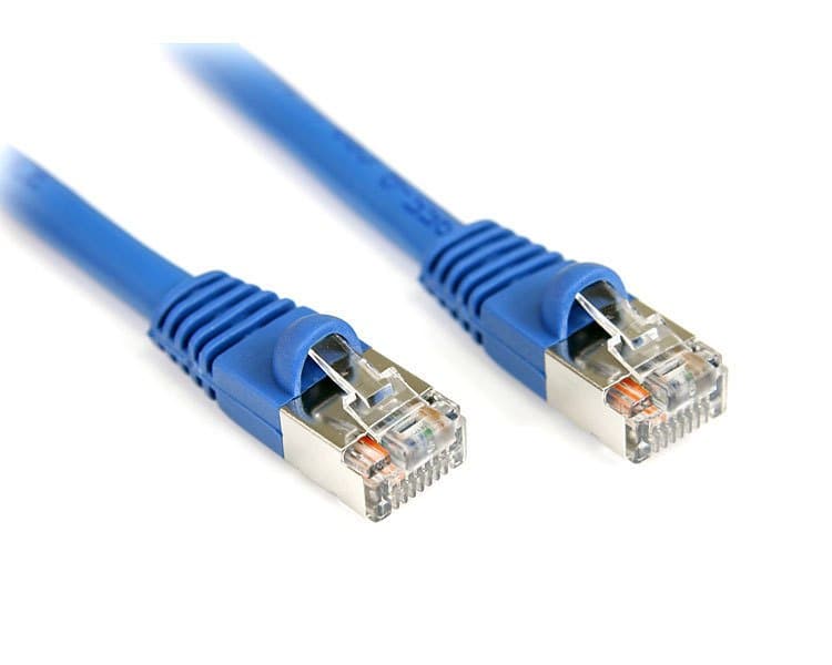 StarTech Cat5e Shielded Ethernet Cable, 100ft, RJ-45, Blue, Snagless