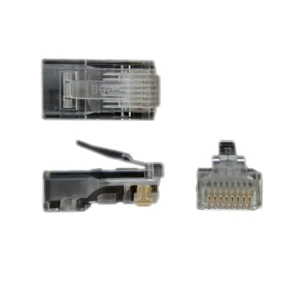 StarTech CAT5e RJ-45 Modular Ethernet Plugs, Solid Wire, 50-Pack, Transparent