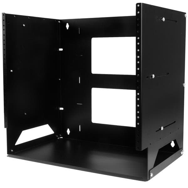 StarTech 8U Wall-Mount Server Rack, Solid Steel, 8U Capacity, 34kg Load, Adjustable Depth