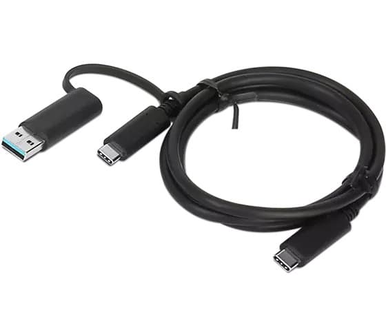 Lenovo 4X90U90618, Hybrid USB-C/USB-A Cable, 1m, USB 3.2 Gen 1, 100W