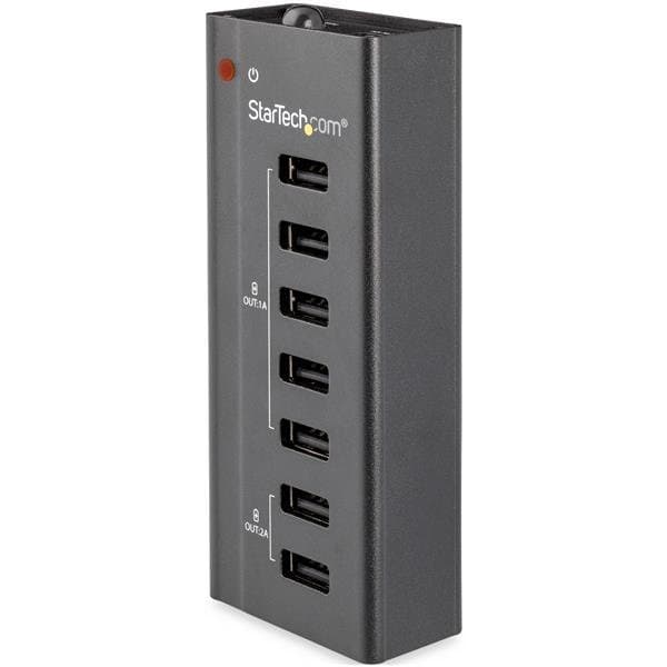 StarTech 7-Port USB, Multi-Device Charging Station, 1A/2A, Smart Charging