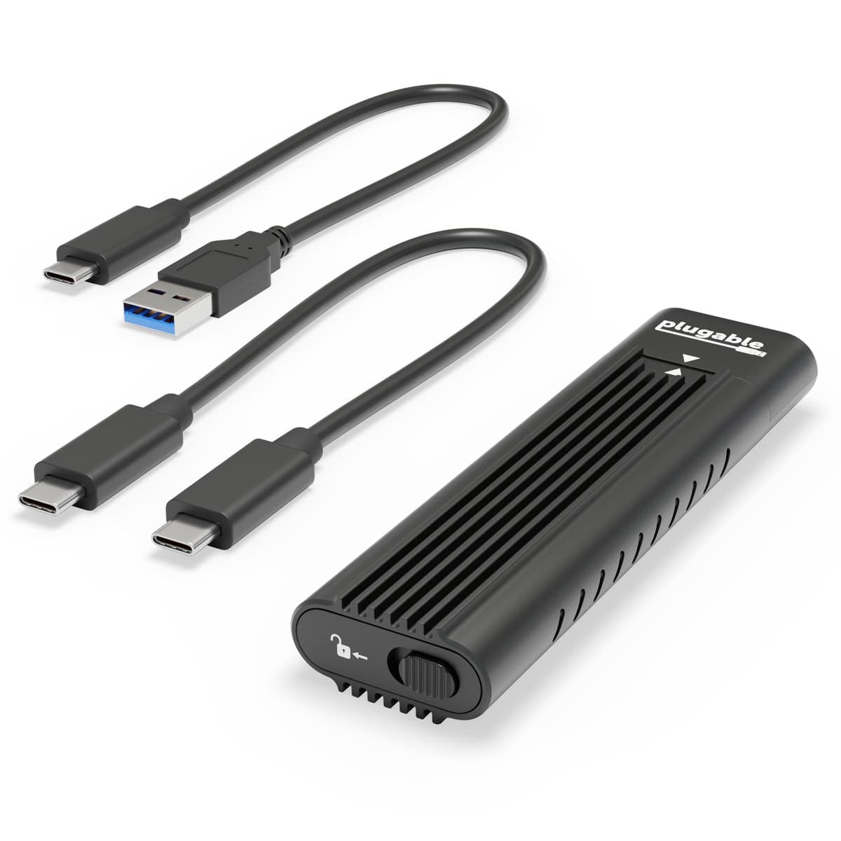 Plugable USBC-NVME, USB-C NVMe Enclosure, 10Gbps, Tool-Free