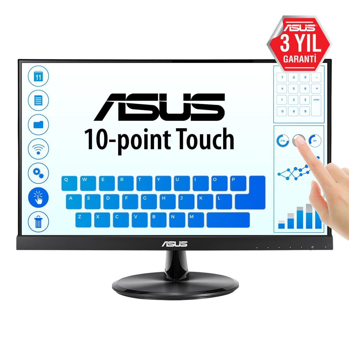 ASUS VT229H, 21.5in Full HD Multi-Touch, 10-Point Touch, 1920×1080, 5ms