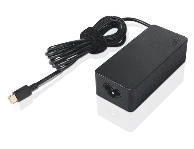 Lenovo 65W USB Type-C Power Adapter, 100–240V, 50–60 Hz, 20V Output