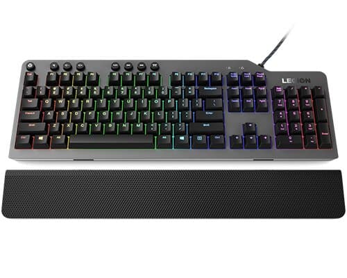 Lenovo Legion K500 Mechanical Gaming Keyboard, Wired USB, RGB LED, 104-Key