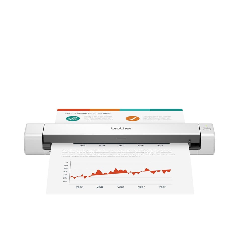 Brother DS-640 Handheld Mobile Scanner, 1200×1200 DPI, USB 3.2 Gen 1, A4