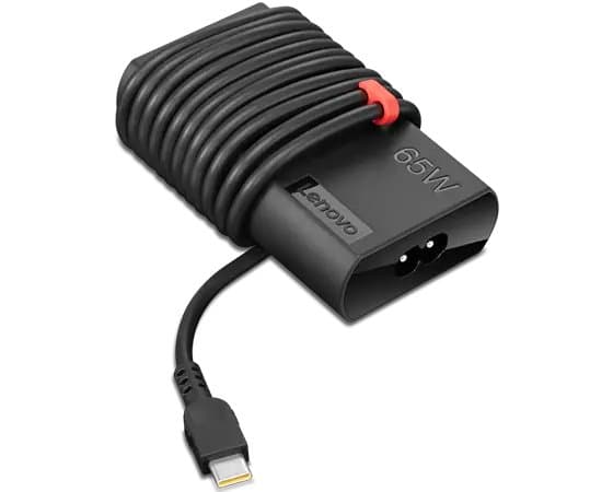 Lenovo ThinkPad Slim 65W USB-C AC Adapter, 100–240V, 50/60Hz, 1.8m Cable