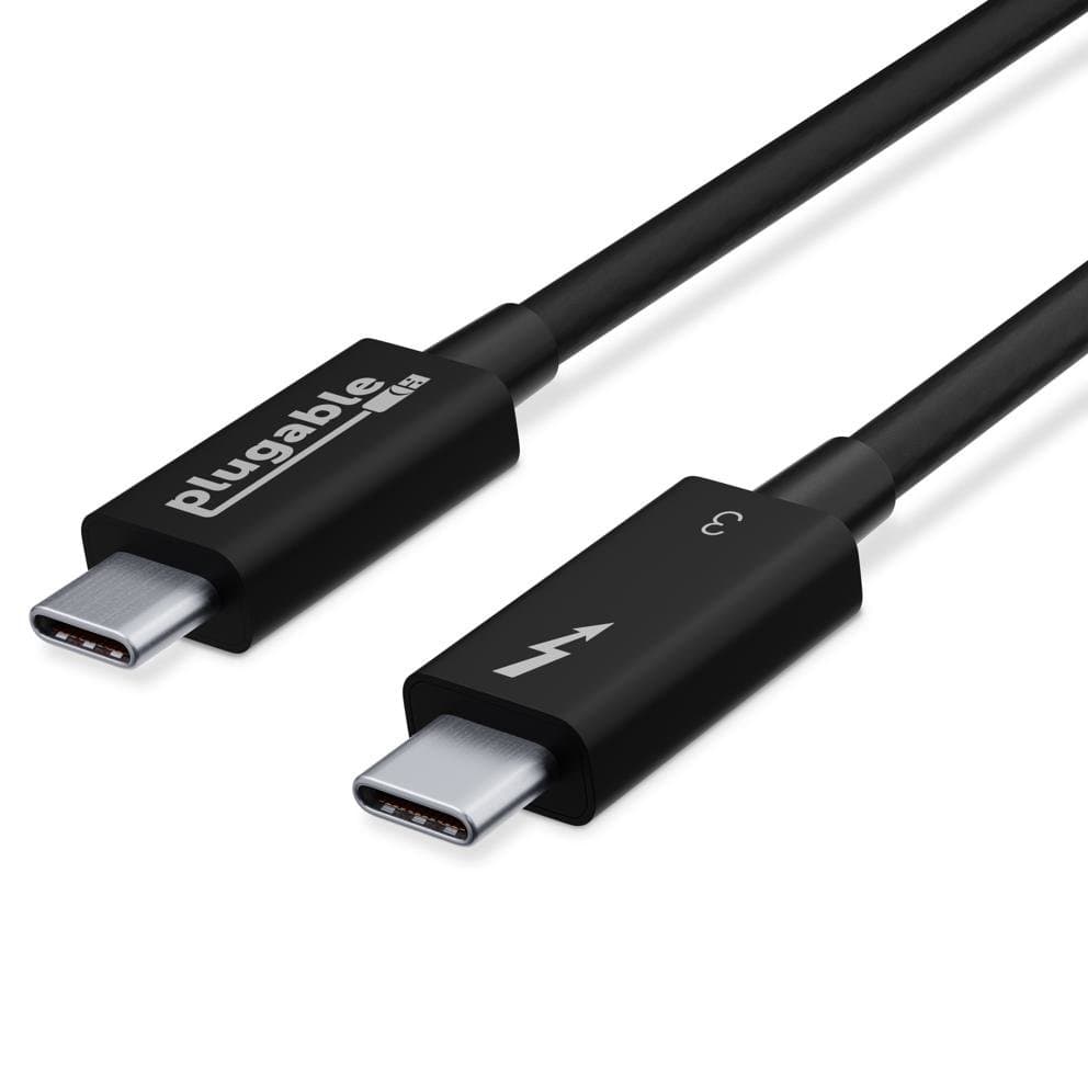 Plugable TBT3-40G80CM, Thunderbolt 3 Cable, 40 Gbps, 100W