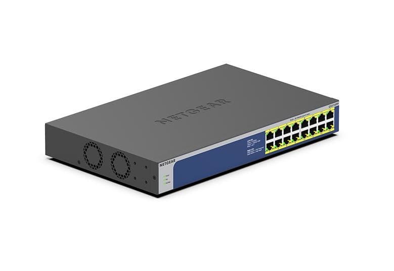 Netgear GS516PP Unmanaged Switch, 16× Gigabit Ethernet, PoE+, 260W Power Budget