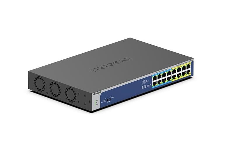 Netgear GS516UP, 16-Port Gigabit, Unmanaged, PoE++ (380W), 32 Gbit/s
