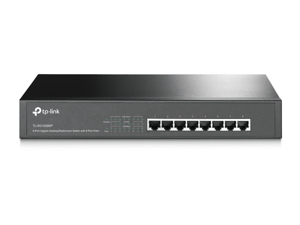 TP-Link TL-SG1008MP Gigabit Switch, 8 Ports, PoE+, 16Gbps, 1U Rack