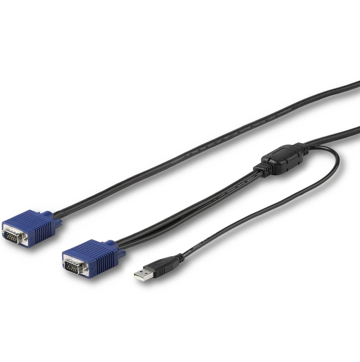 StarTech USB KVM Cable for Rackmount Consoles, 15ft, VGA, USB Keyboard/Mouse