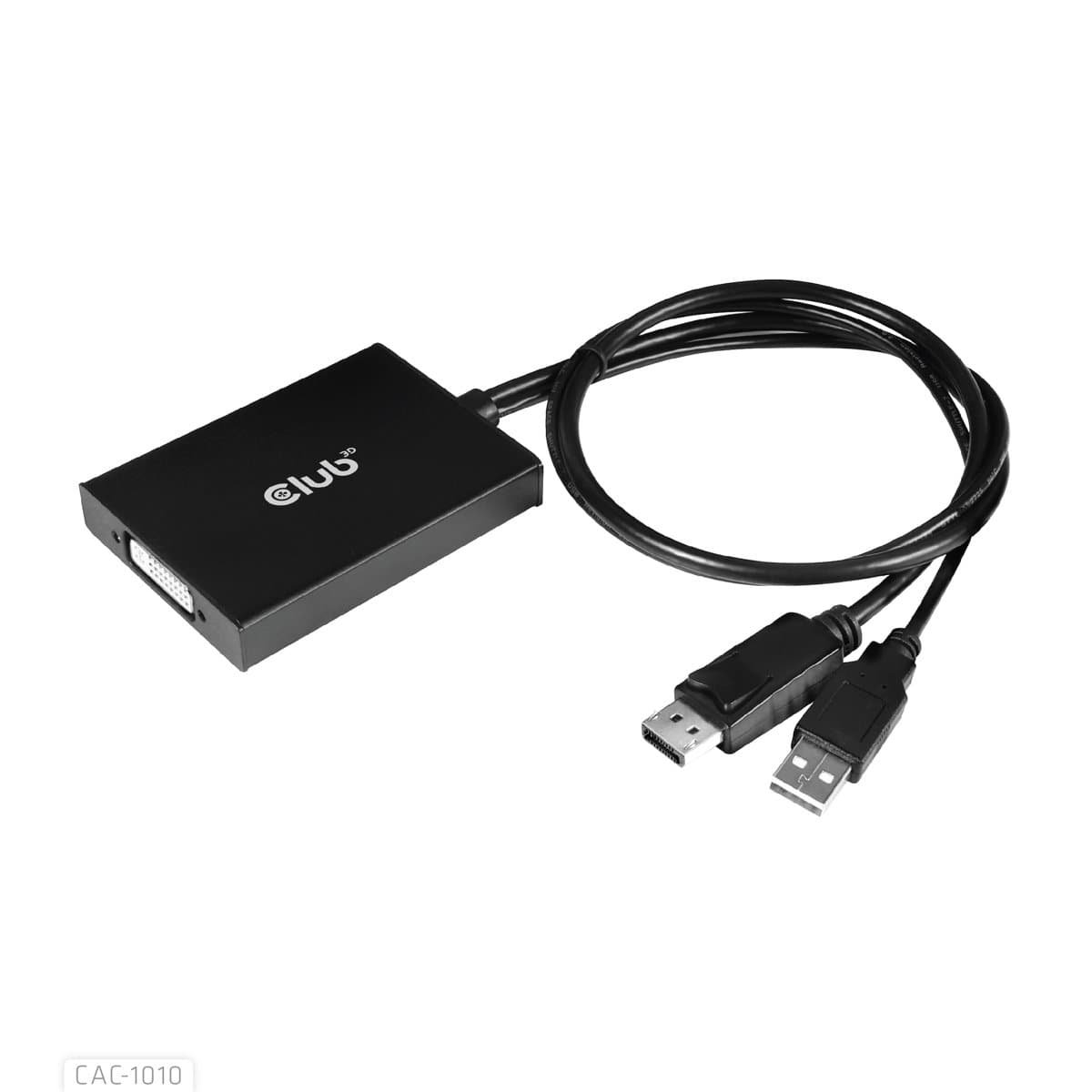 Club 3D DisplayPort 1.2 to Dual Link DVI-D Adapter, 2560×1600, Active, 0.6m