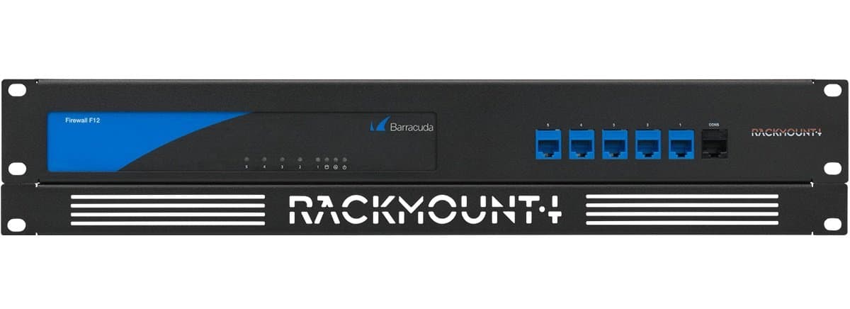 Rackmount Barracuda F12 Rack Mount Kit, 19-inch, Black, Mounting Bracket